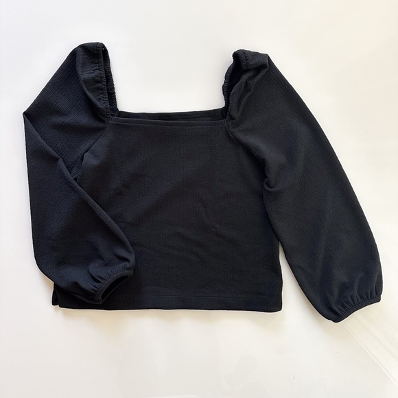 Madewell Tops - Madewell Crepe Square-Neck Puff-Sleeve Top - Size Small